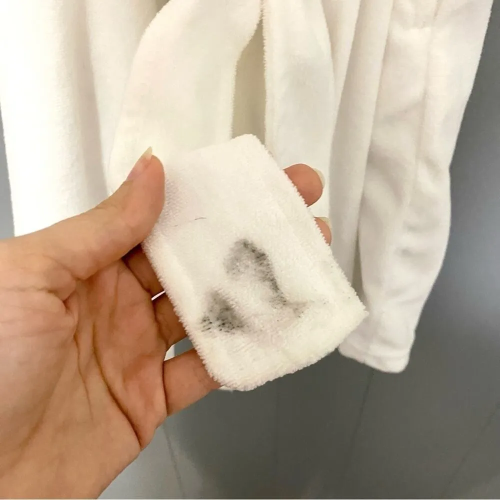 Pillow Talk White Gold Vacay Vibes Embroidered Tropical Waist Wrap Mini Robe M Size M - Image 3