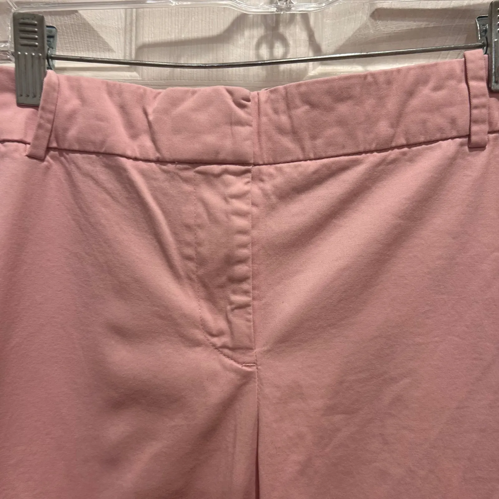 J Crew Cafe Capri Pants Womens Size 14 Pink Cotton Blend Casual Chinos Pink - Image 3