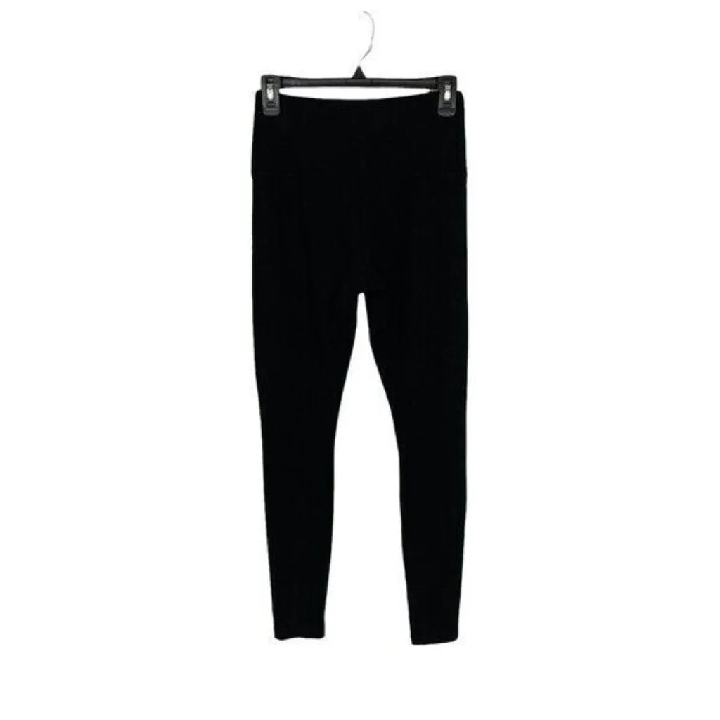 Lysse‎ Small Black High Rise Control Top Stretch Ponte Leggings Made In USA - Image 4