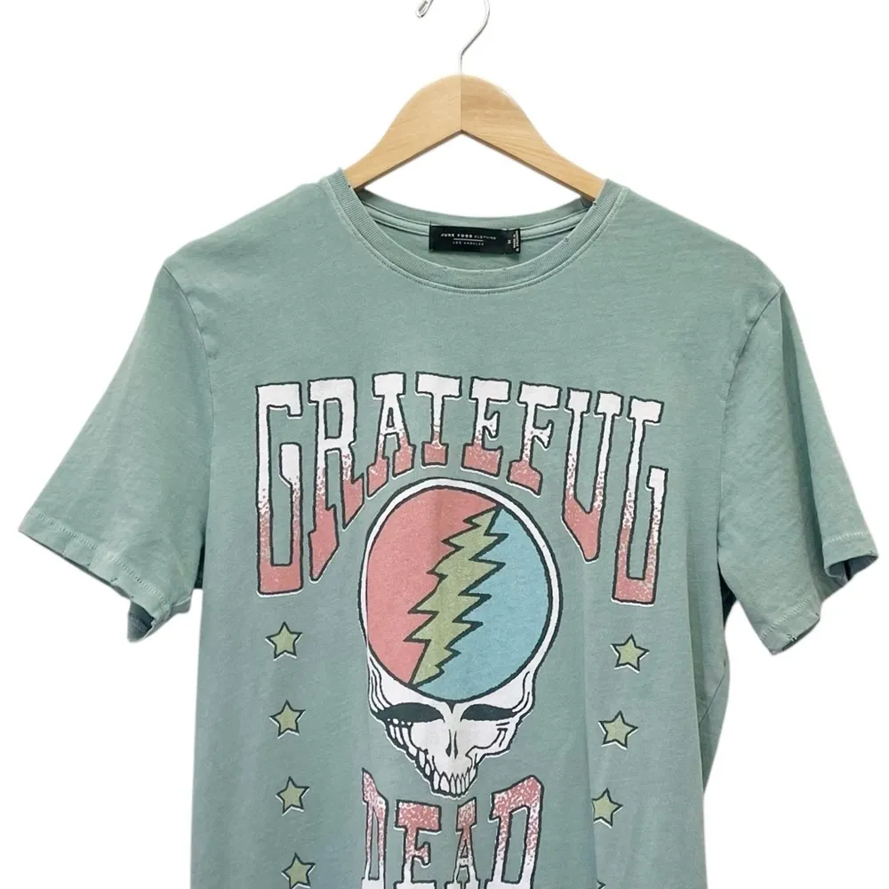 Junk Food Grateful Dead Summer Tour '86 Vintage Tee Dusty Turquoise Size Medium Green - Image 8