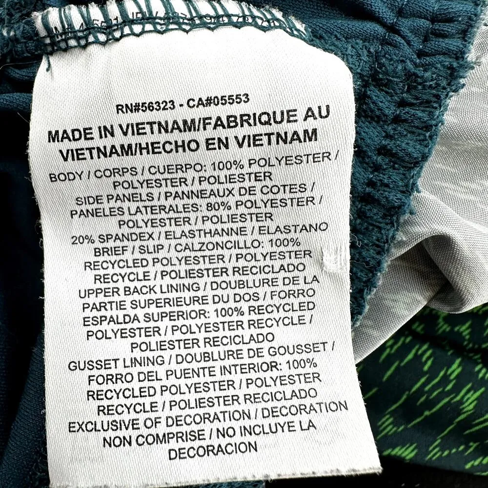 Nike Dri Fit Tempo Print Running Shorts Abstract Back Pocket Mesh Green Medium - Image 4