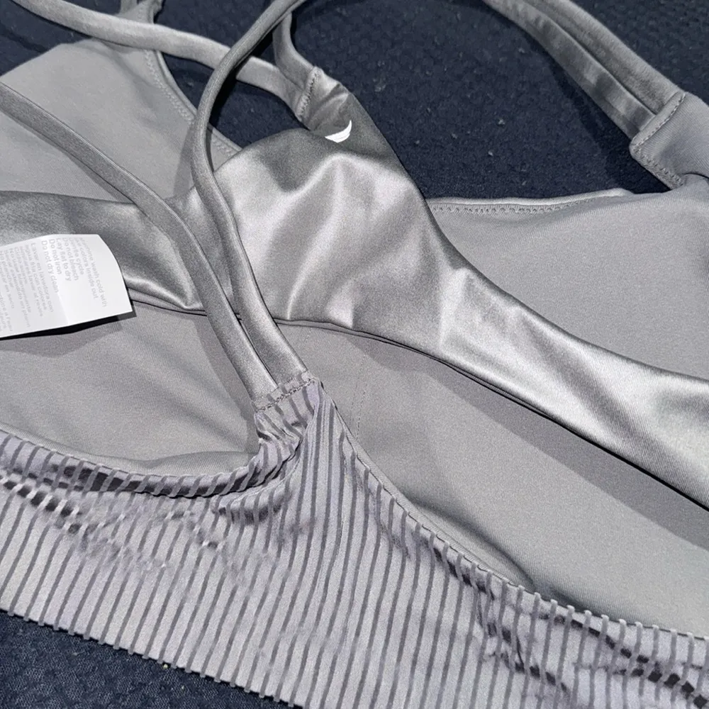 Fabletics Gunmetal Grey strappy low impact bra - Image 3