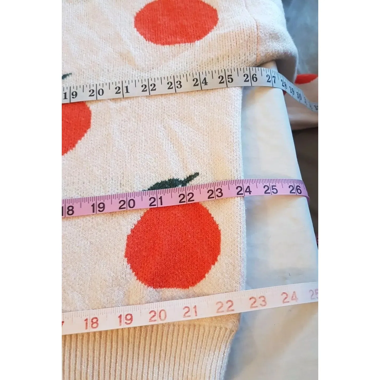 Womens Sweater Sz Large Grandmacore Grannycore Y2k Cozy Winter Fruit Artsy Retro - Image 11