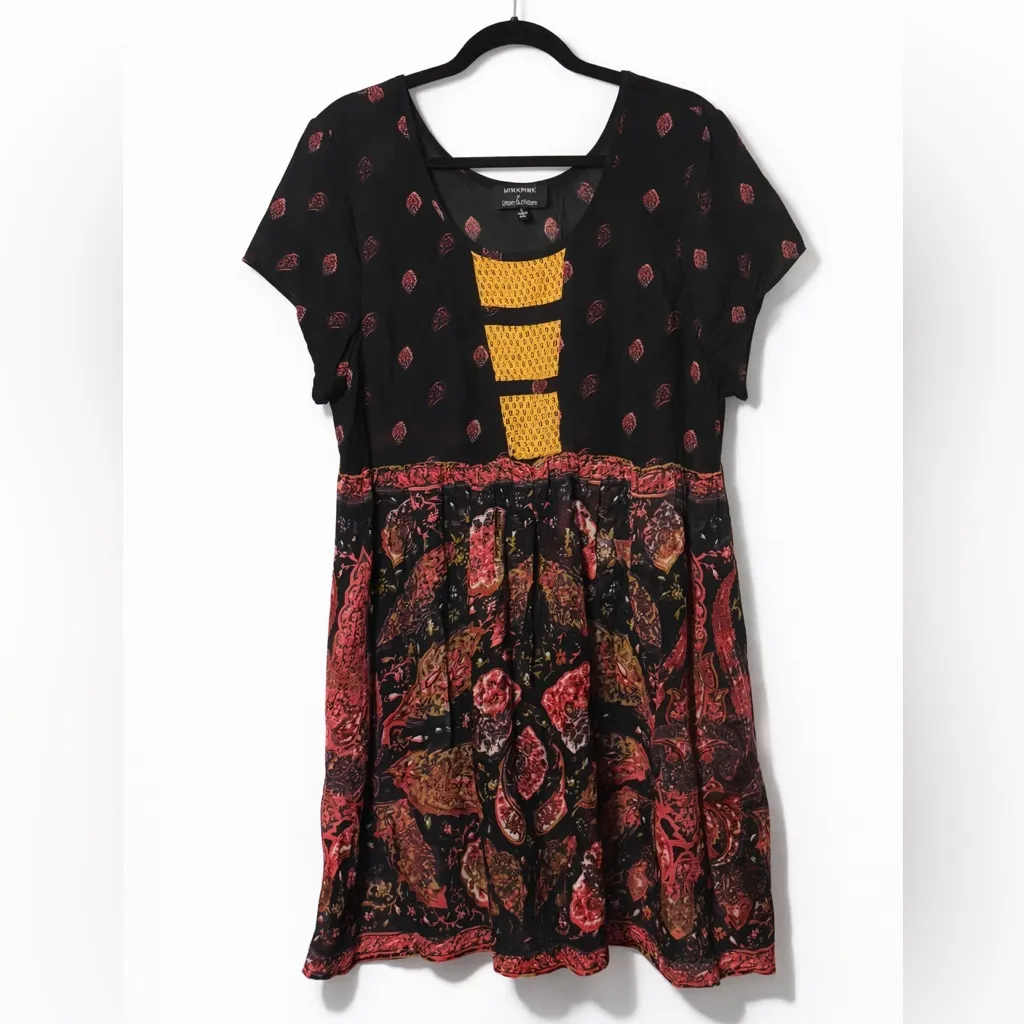 ✨MINKPINK by Urban Outfitters Bohemian ‘Empire-Waist’ Midi Dress Size L - Image 4