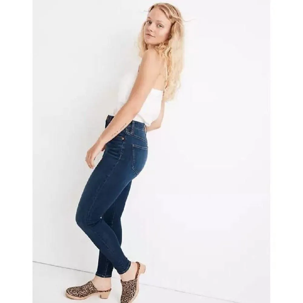 Madewell Curvy High Rise Skinny Jeans Dark Wash Blue Size 25 P Stretch Denim - Image 9