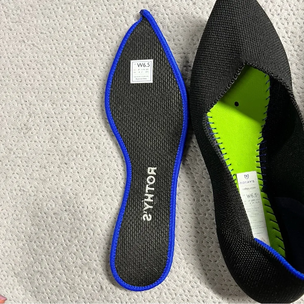 Rothy’s The Point in Black Solid EUC - Image 7