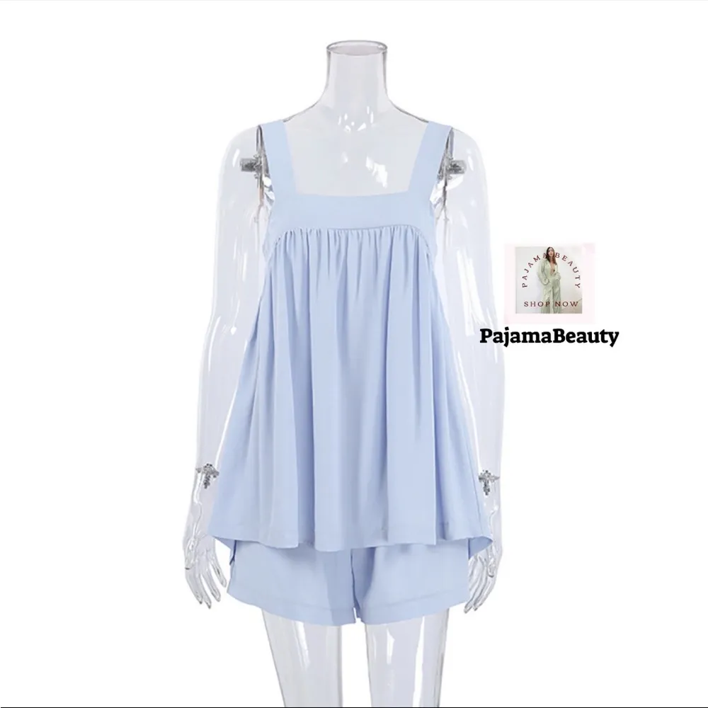 2 piece pajama/causal blue set - Image 5