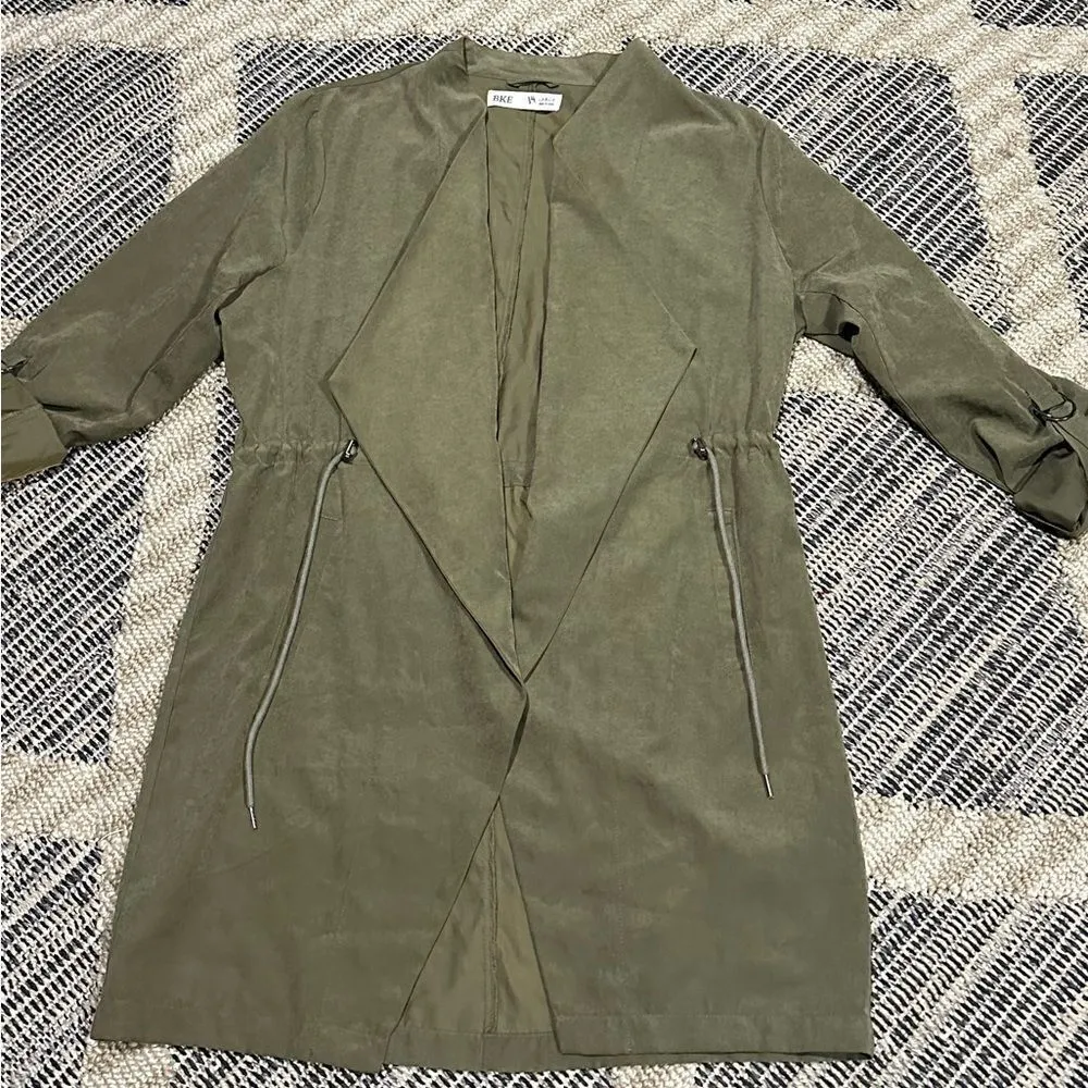 BKE Green Flyaway Lightweight Oversized Jacket Size Large - Image 6