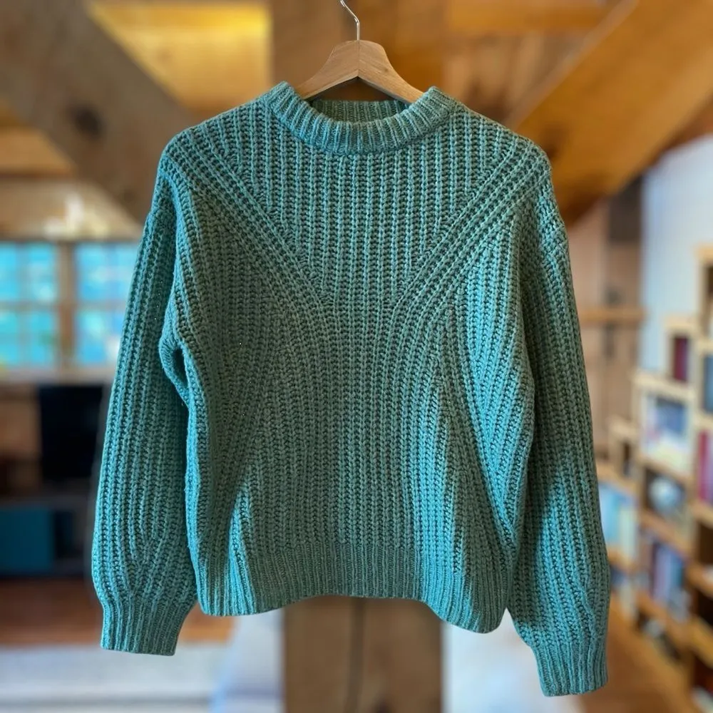 A New Day Chunky Knit Crewneck Sweater in Seafoam - Image 6