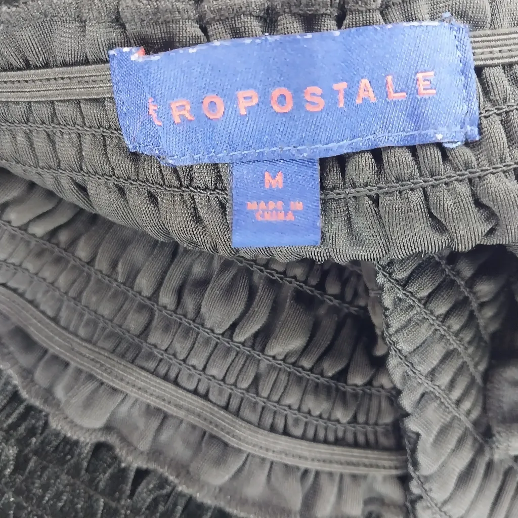 Aeropostale Off-Shoulder Babydoll  90's Whimisgoth Velour Cropped Top - Image 10