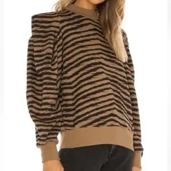 Revolve AGOLDE NWT Folded Sleeve Mock Neck Sweatshirt in the rare “Serpentine” - Image 2