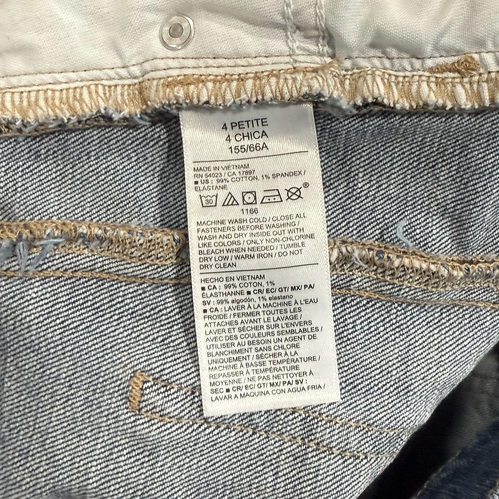 Old Navy Barrel Leg High Rise Jeans Petite Women 4 4P PS Denim Cotton 24" Inseam - Image 6