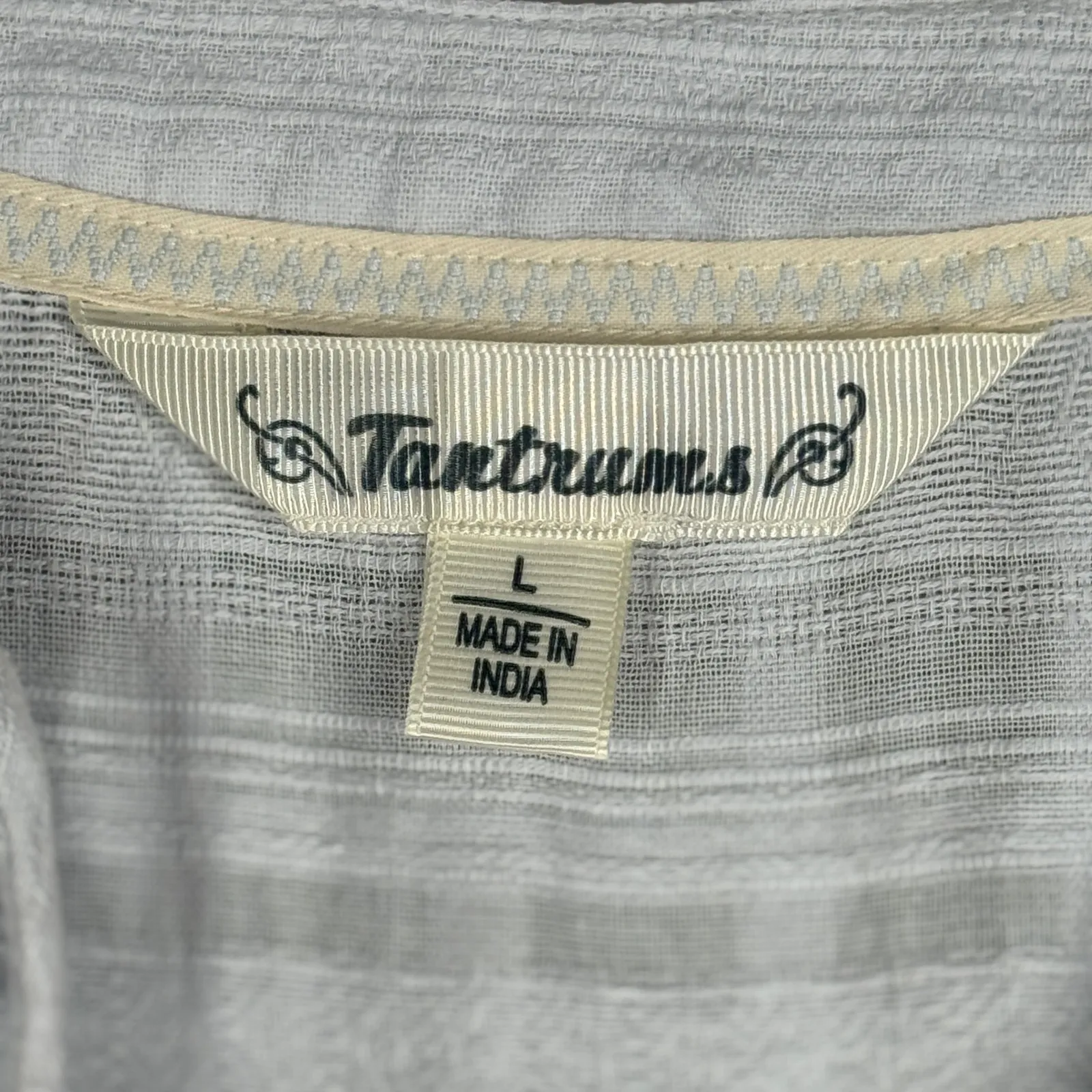 Tantrums Boho Dress Women's L Light Blue Cotton Lace‎ Trim Summer Festival Size L - Image 5