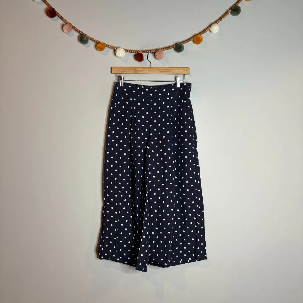 Joules Alexi Print Culottes Navy Spot Blue Size 6 - Image 2