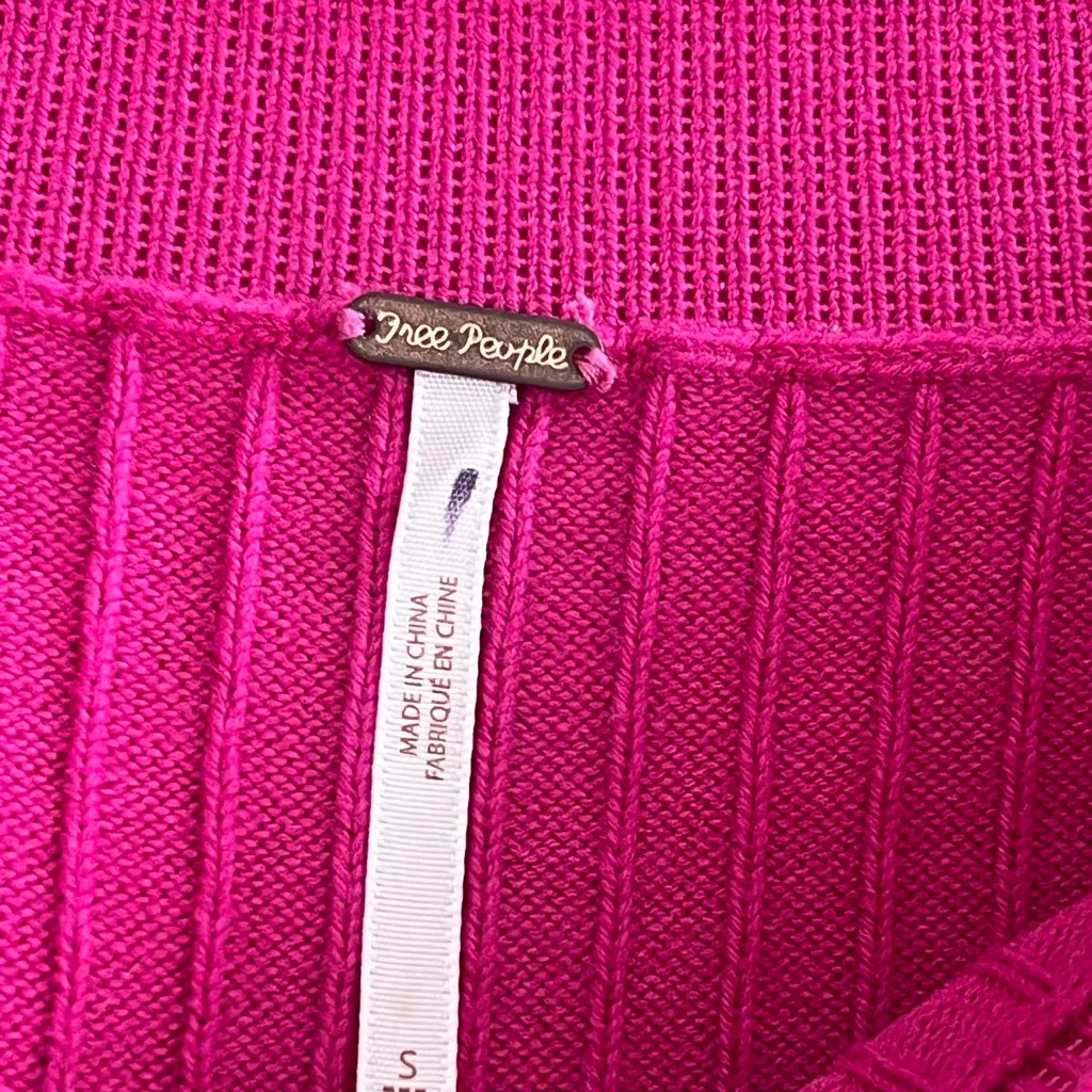 Free People Vibrant Pink Skyline Midi Skirt In Size Small - Image 8