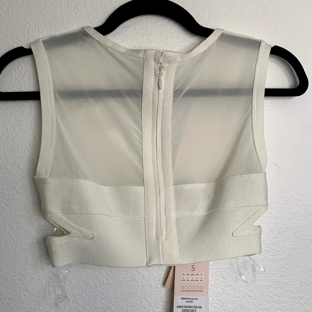 NWT House of CB Lafayette Cutout Crop Top in White - Image 2