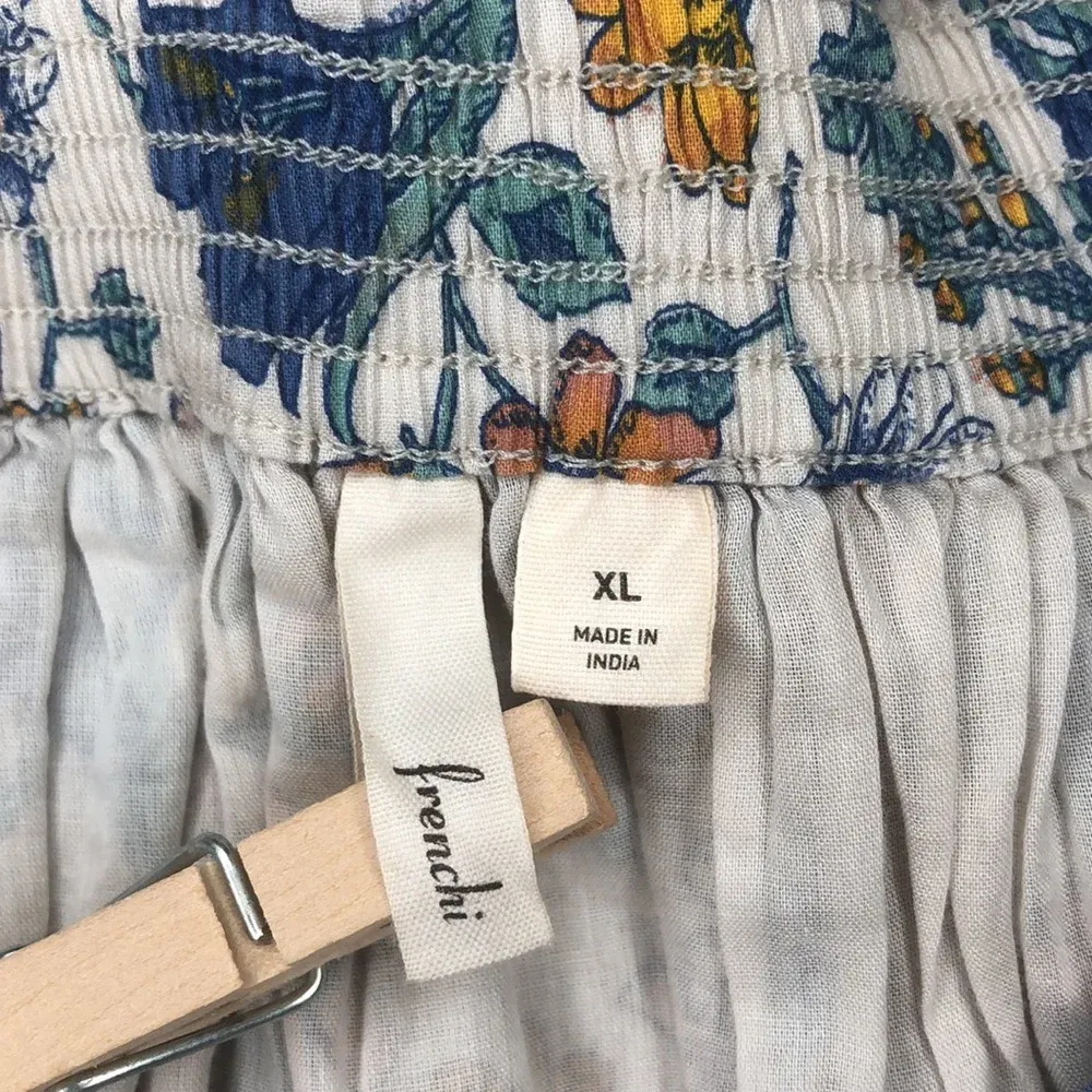 Frenchi Floral Print Flared Mini Skirt Blue Size XL - Image 7