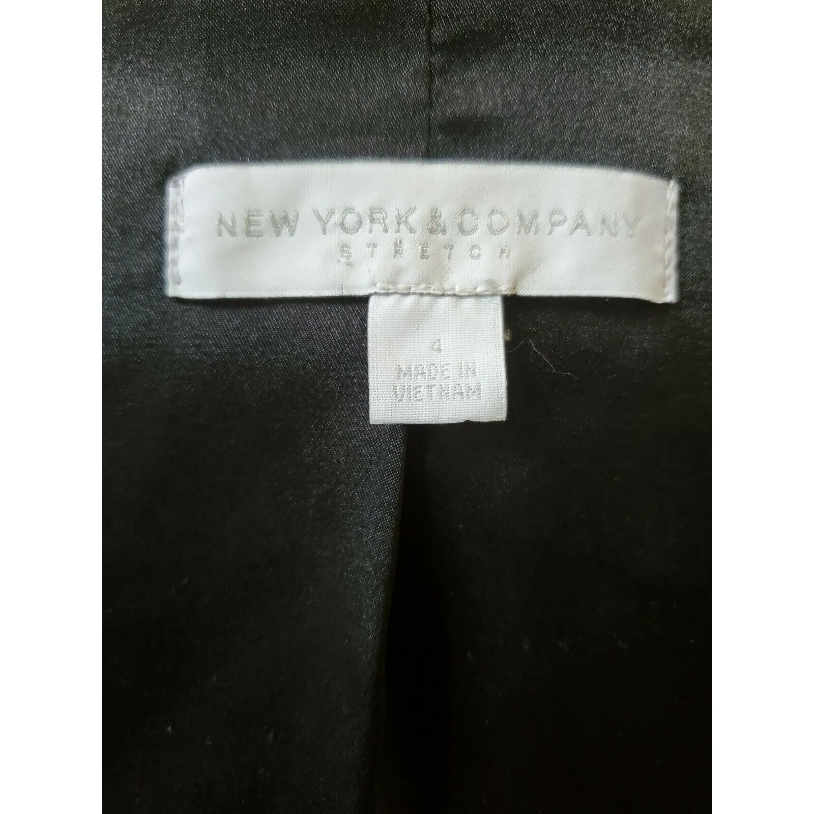 New York & Company NY&C Stretch Womens Blazer Size 4 Black Three Snap Button - Image 8
