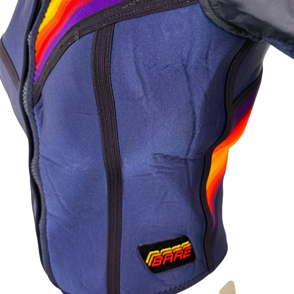 Bare Vintage Women's 80's Retro Wetsuit Zip Up Jacket Size 10 Blue - Image 3