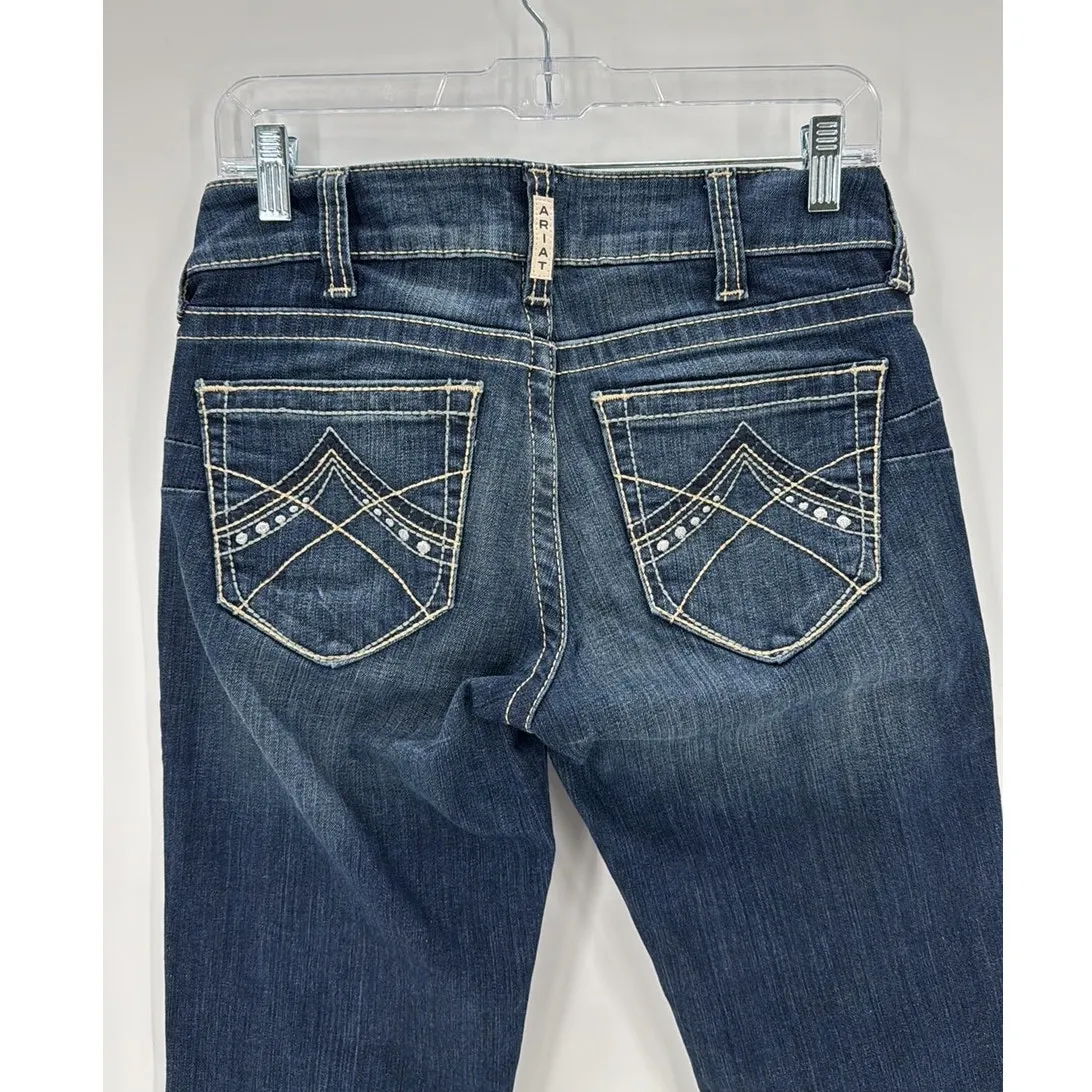 Ariat Spitfire Real Riding Jean size 28 bootcut dark wash western rodeo farm - Image 4