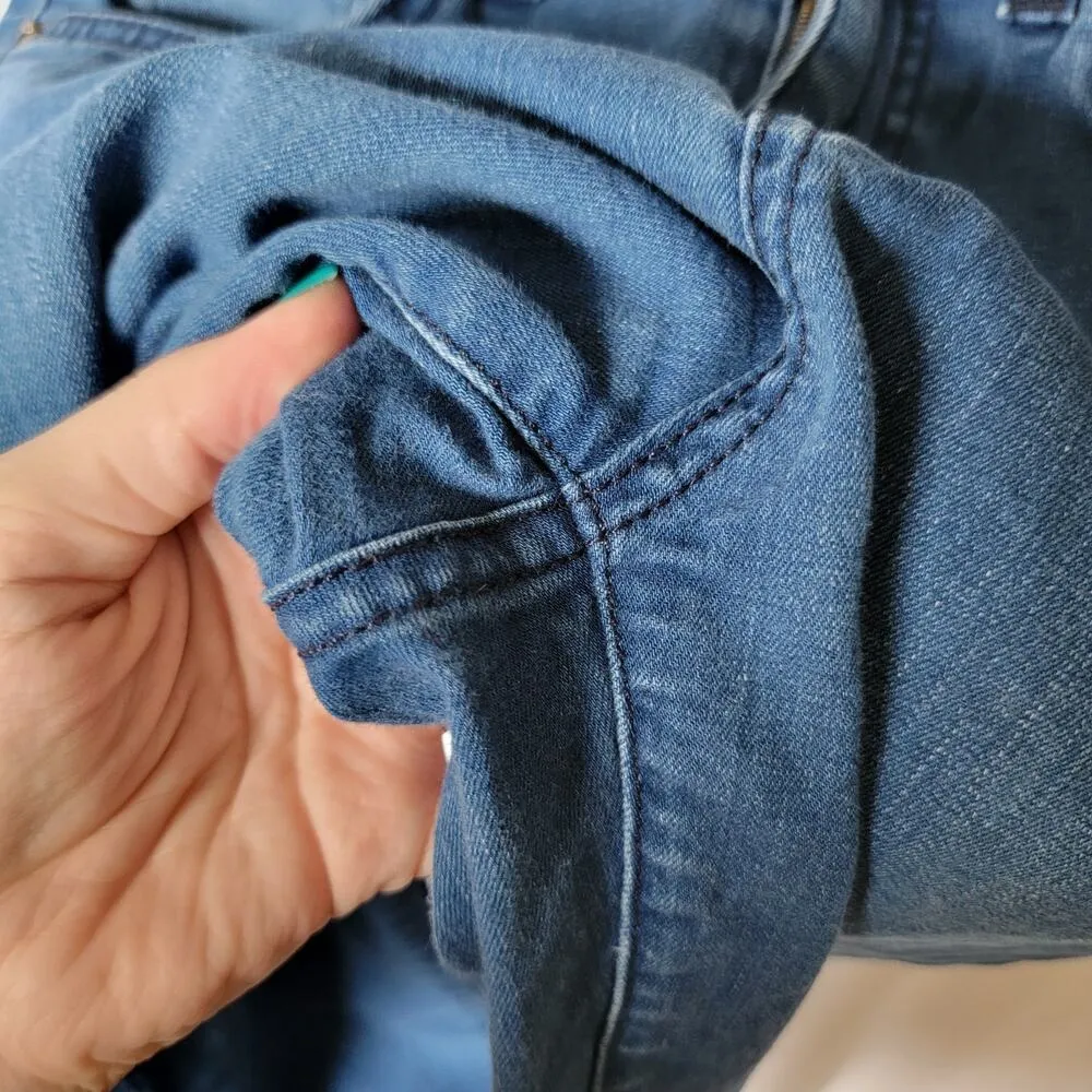 Current Elliott Dark Wash Indigo High Rise USA Made Ankle Skinny Jeans Size 26 - Image 5