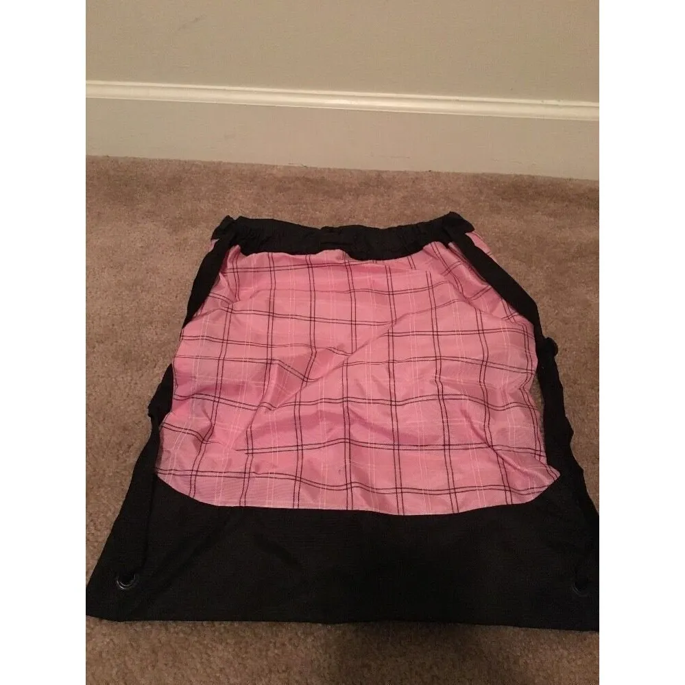 LL Bean Bean Plaid Drawstring Backpack Bag - Image 5