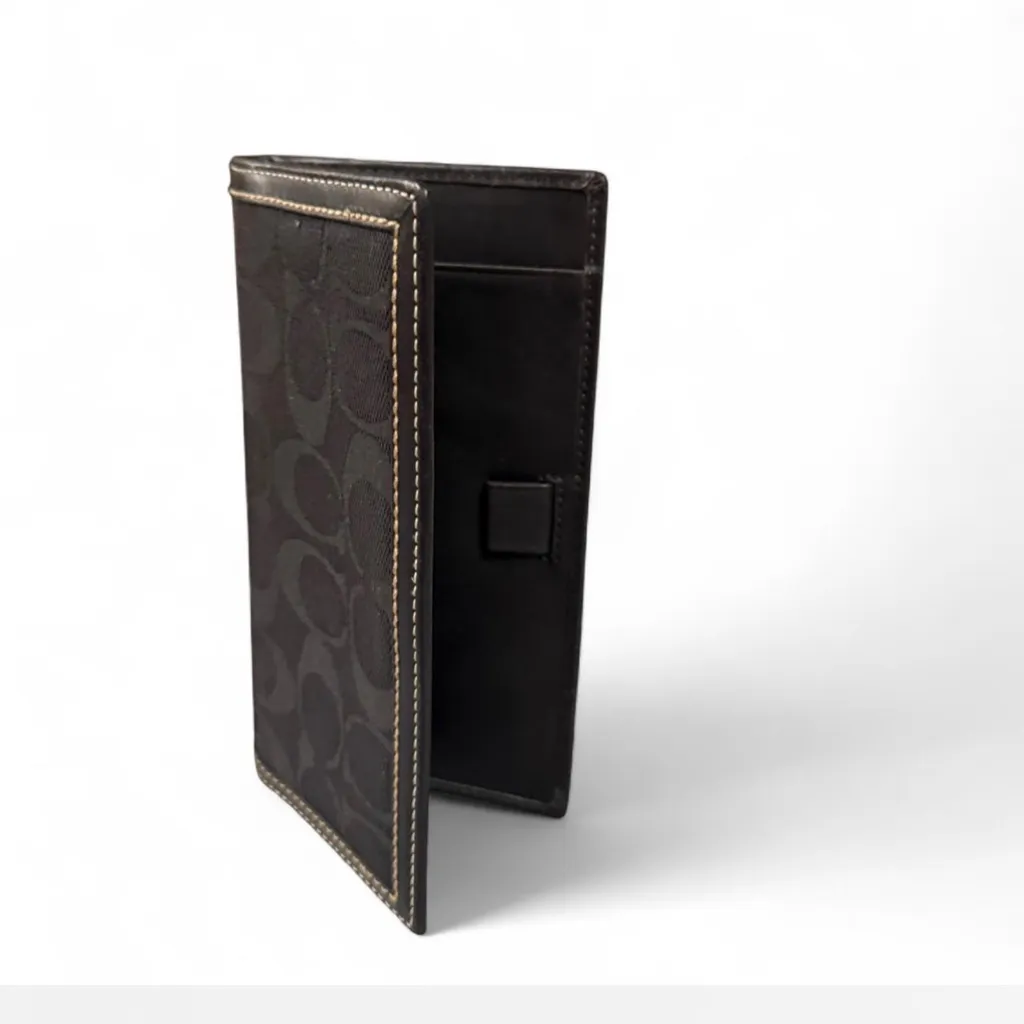 Vintage Coach Black Check Wallet - Image 3