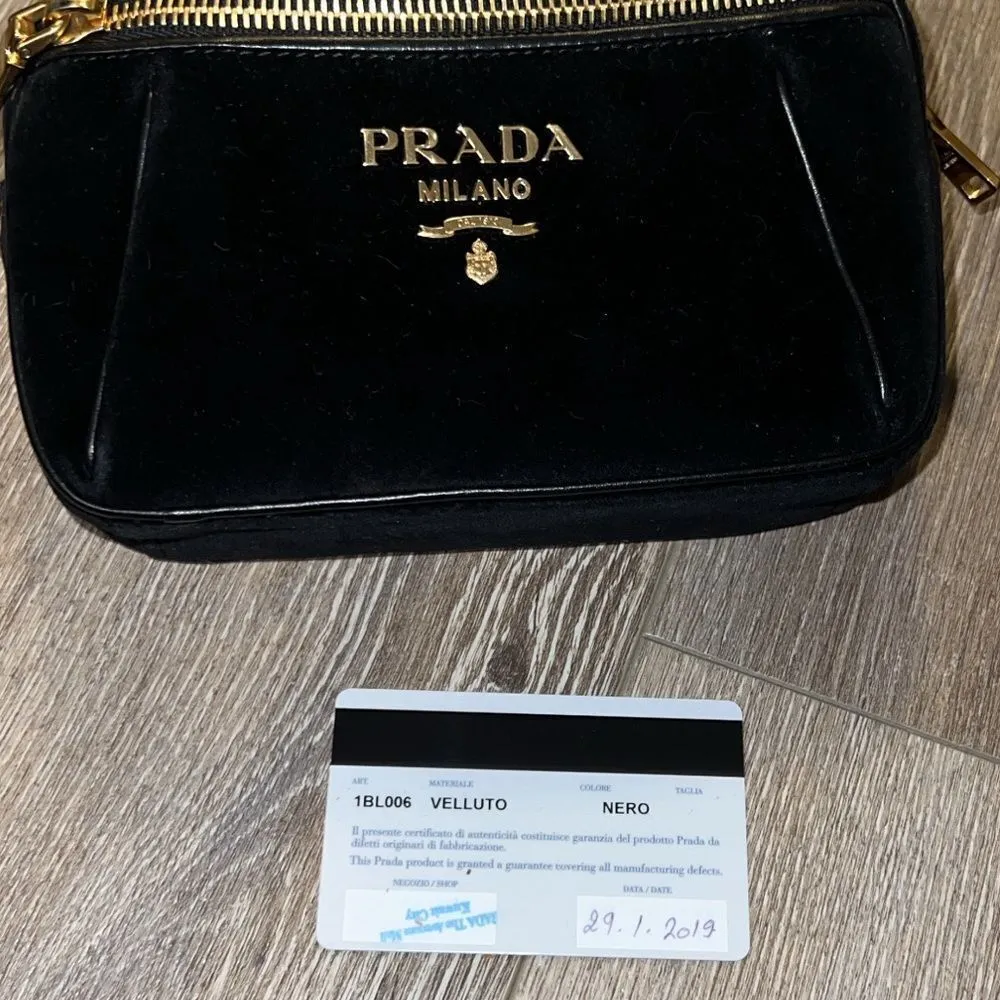 Prada Velluto Mini Belt Bag - Image 2