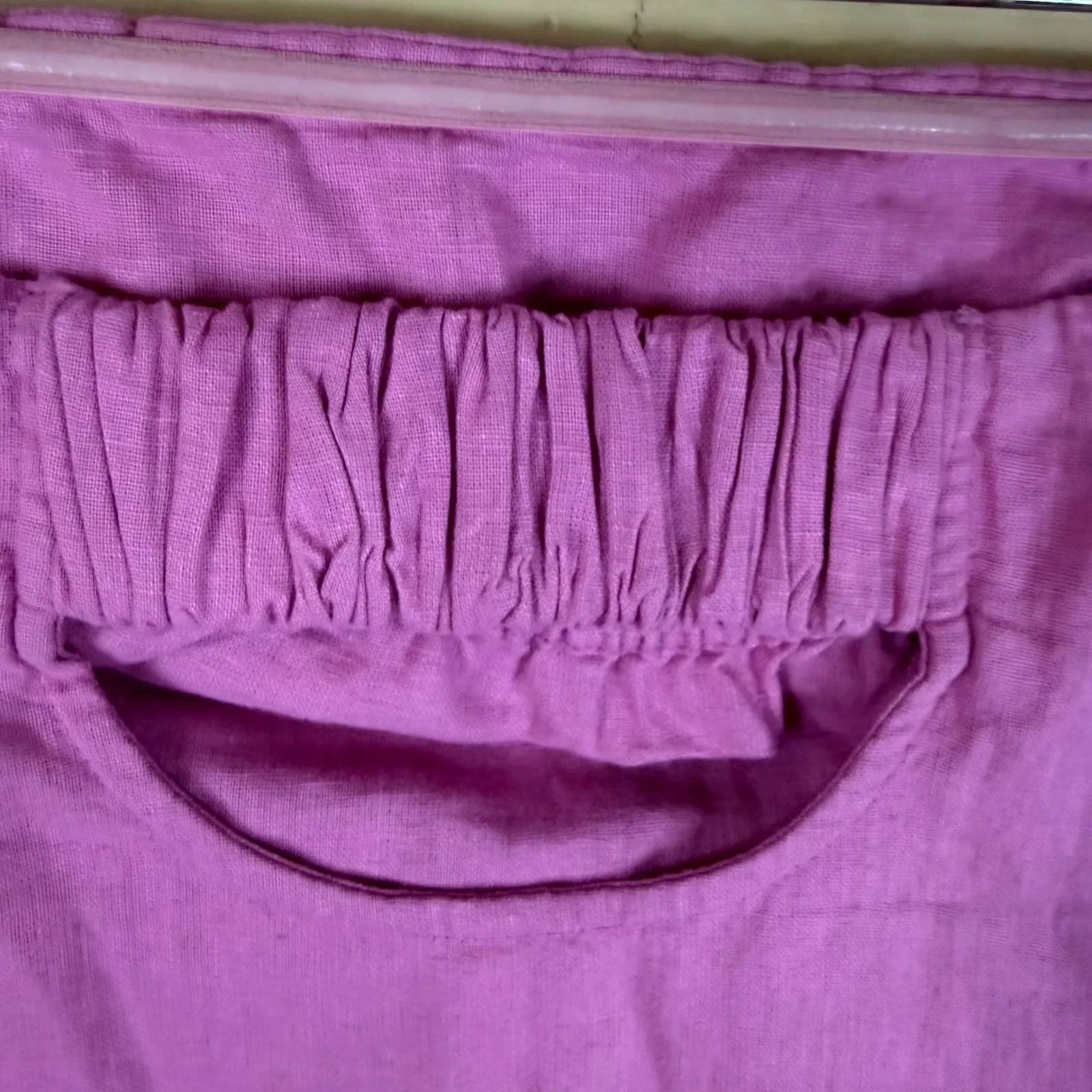 Free People Essentially The Best Cotton-Linen Mini Pink Size Medium Dress - Image 6