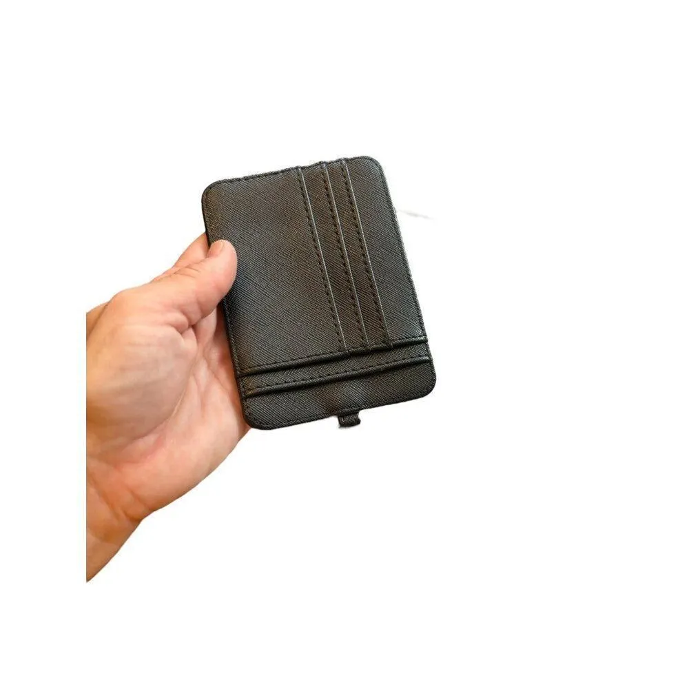 XOXO Black flat Zip Card Holder Wallet With Key Ring - Image 7