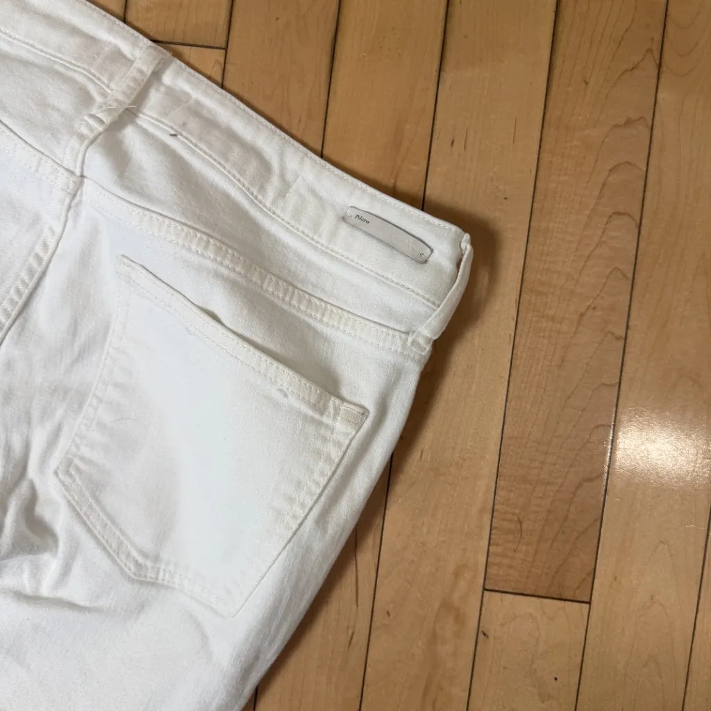 ANTHROPOLOGIE Pilcro High Rise BootCut Denim Jeans Size 31 White - Image 11