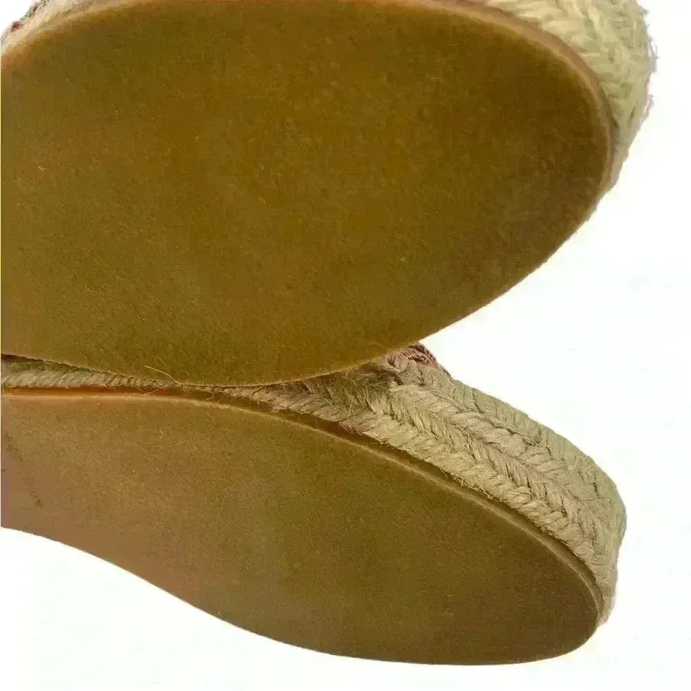 Loeffler Randall Women’s Red Jute Espadrille Sandals Two Bow Strap Size 41 - Image 5