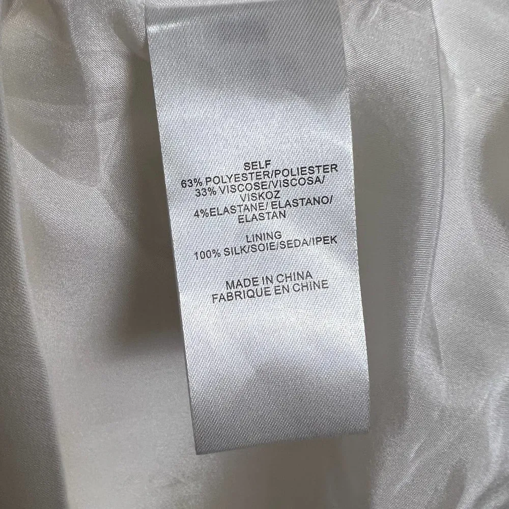 Tibi Florence White Long Puff Sleeve Mini Dress Size 2 - Image 12