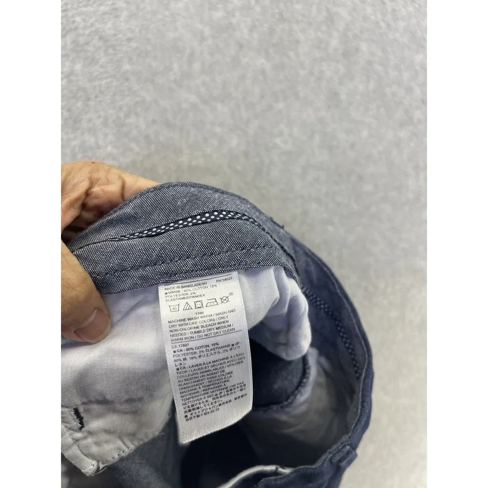 Banana Republic Women's Shorts Blue Chambray Size 8 Slash Pocket Chino Cotton - Image 4