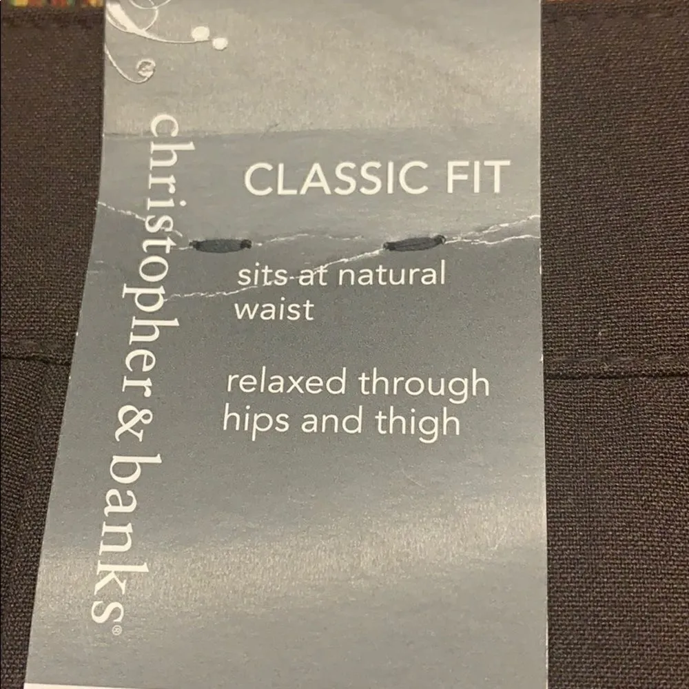 🔥5/20🔥 Christopher Banks Capris Sz 10 Brown NWT Brown - Image 3