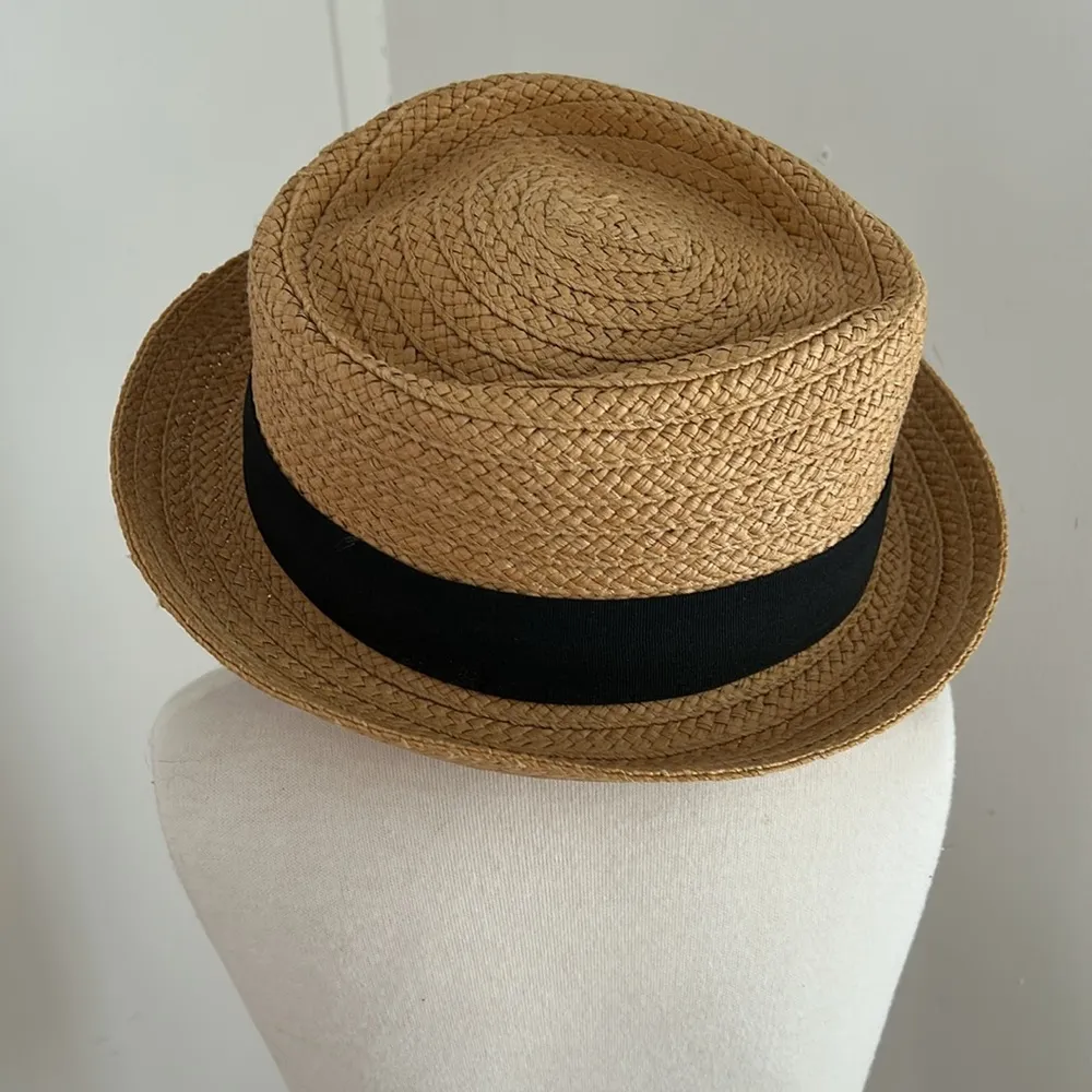Epoch Tan Straw Fedora sz S/M - Image 2