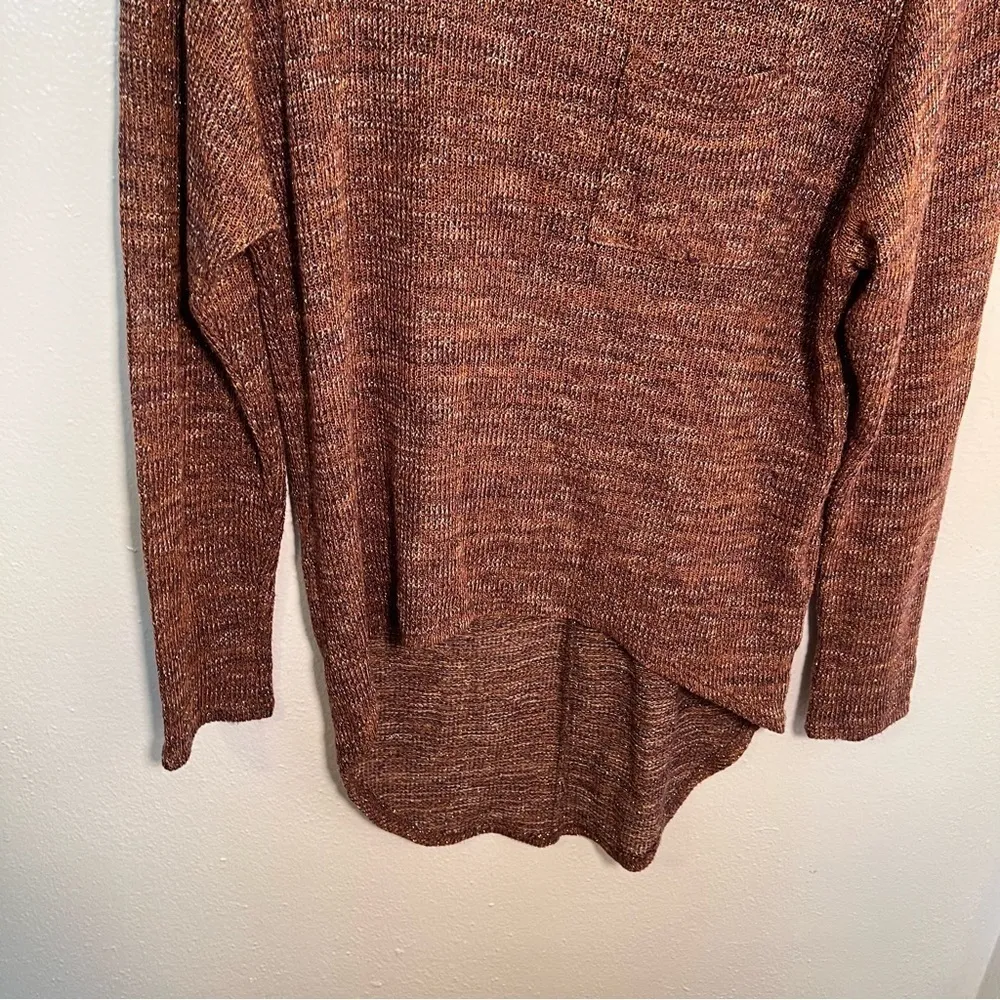 Ginger G Knit Top Metallic High Low Hem - Image 3