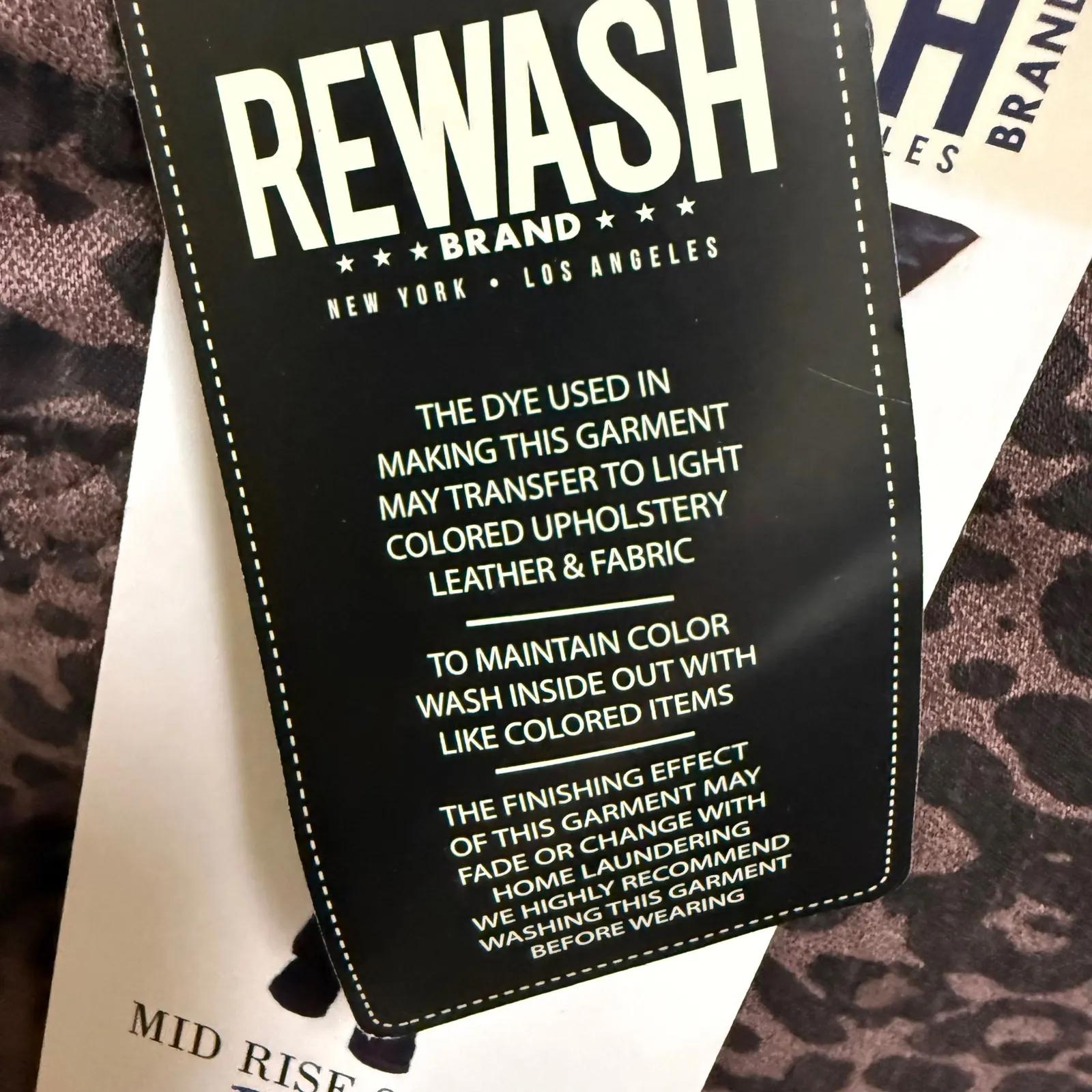 Rewash The Frankie Mid Rise Skinny Leopard Print Comfort Stretch Jeans Womens 5R - Image 6