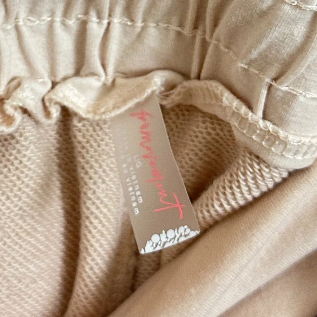 FREE PEOPLE Movement Inbound Onesie Stretch Jumpsuit in Cashmere Size Large - Image 6