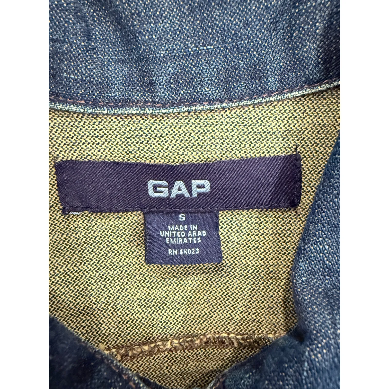 Gap Jacket Womens S Blue Denim Trucker Western Medium Wash Pockets Button Front - Image 5