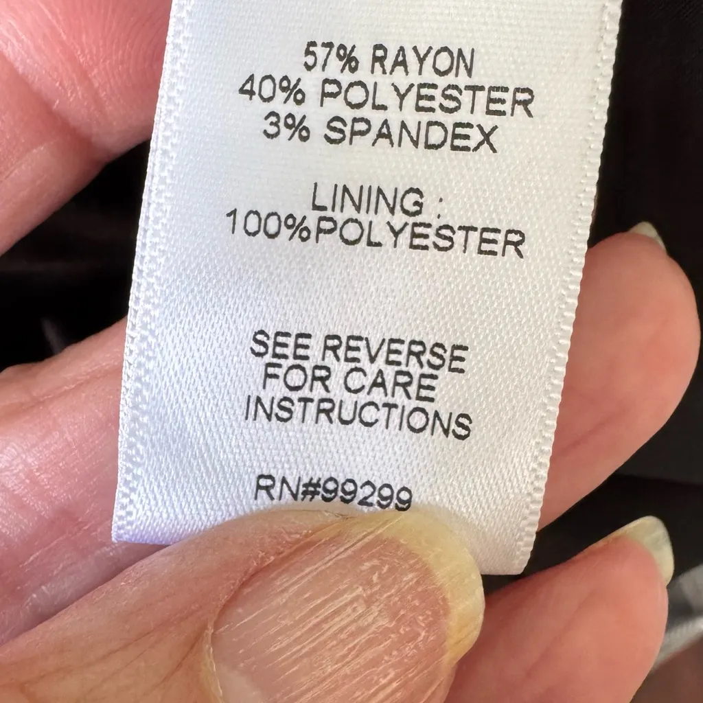 Evereve Black Moto Biker Style Jacket Asymmetrica Silver Zippers Size Medium - Image 11