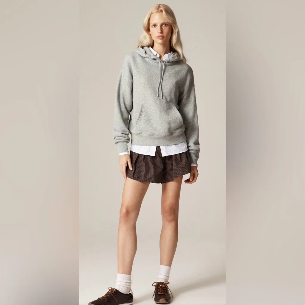 NWT J. Crew Grey Heritage Terry Hoodie, size XL - Image 4