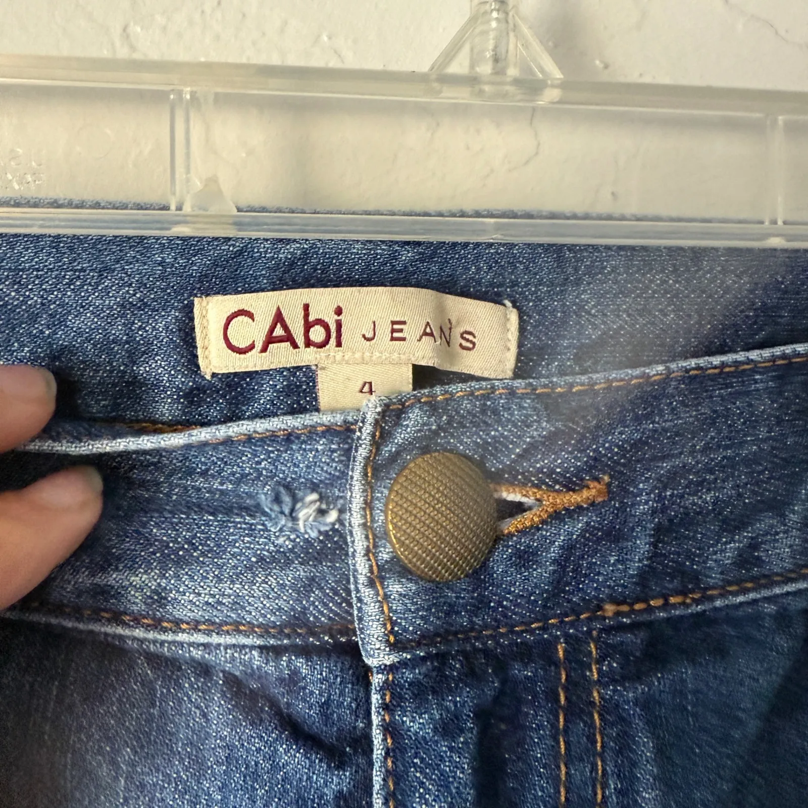 Cabi Jeans Size 4 Patchwork‎ Embellished Denim Pants Unique Bohemian Blue - Image 6