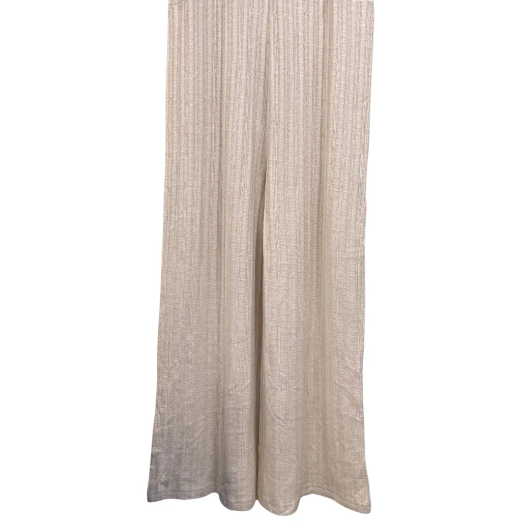 World Market Ivory Sleeveless Knit Cropped Jumpsuit Women’s Size L/XL - Image 12