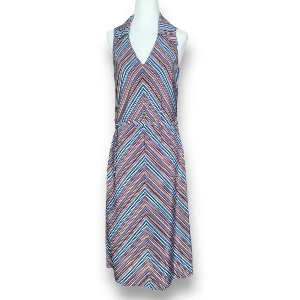 Y2K Jonathan Martin Dress Multicolor Stripe Sleveless Retro 70s Sleeveless Midi - Image 12