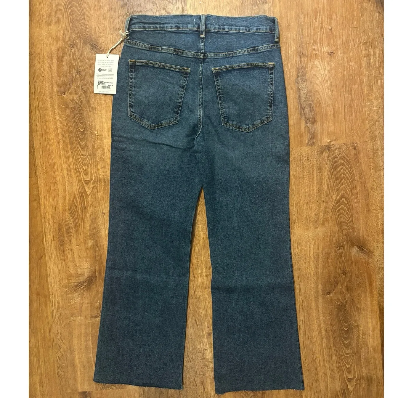 NWT Etica Anya High Waist Modern Flare Leg Crop Jeans In Northport Size 29 Blue - Image 7