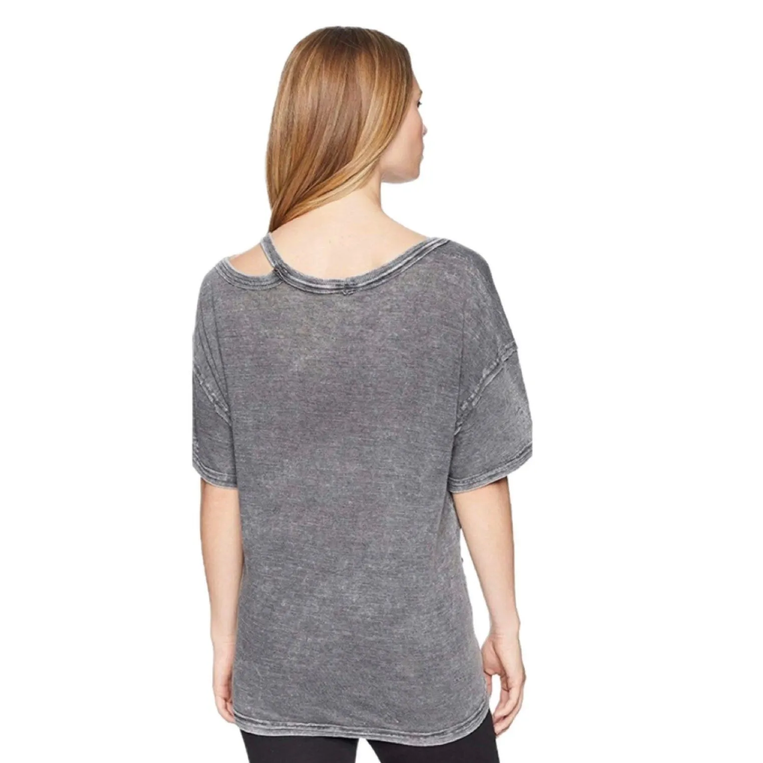 We The Free People Alex Cutout Drop Shoulders Slouchy Oversized Tee T-Shirt M - Image 3