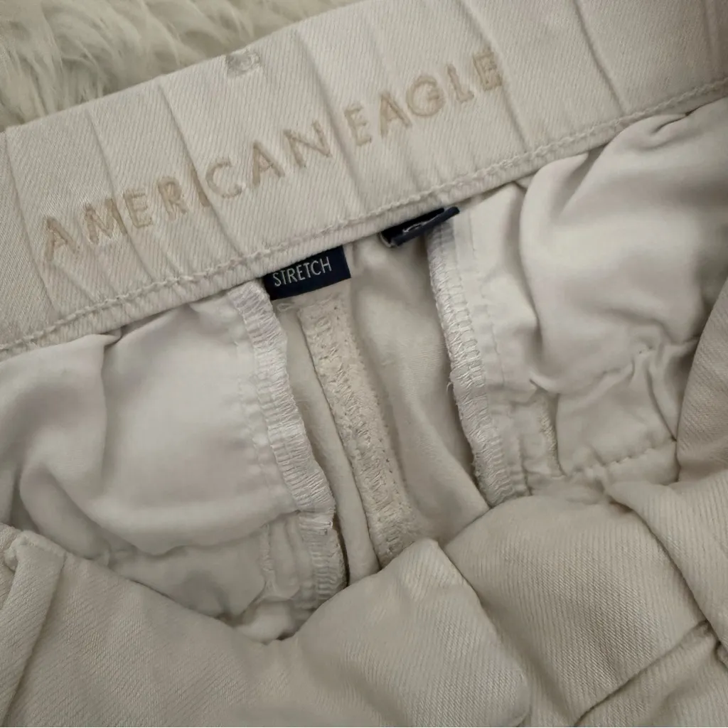 American Eagle Women’s Trouser Pants Size 6 Regular Light Khaki Bone Wide Leg - Image 6