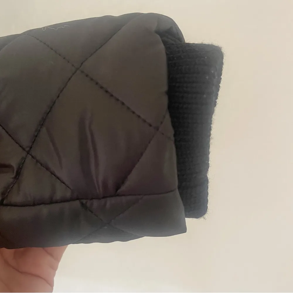 Kate Spade Quilted Hooded Double Front Zip Puffer Jacket Black | S - Image 8