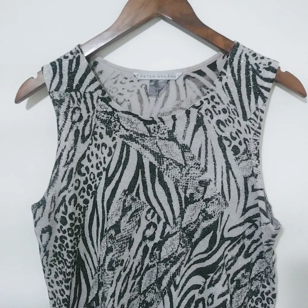Peter Nygard M Black White Zebra Top - Image 5